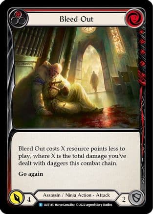 Bleed Out (Red) — Outsiders Flesh and Blood card by Marco Gonzalez