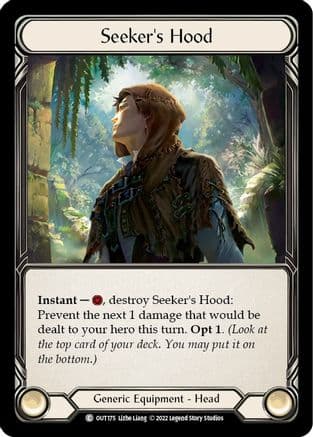 Seeker's Hood — Outsiders Flesh and Blood card by Lizhe Liang