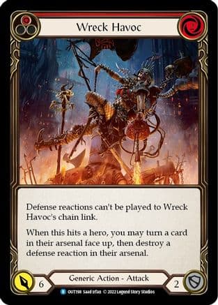 Wreck Havoc (Red) — Outsiders Flesh and Blood card by Saad Irfan