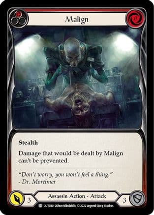 Malign (Red) — Outsiders Flesh and Blood card by Othon Nikolaidis