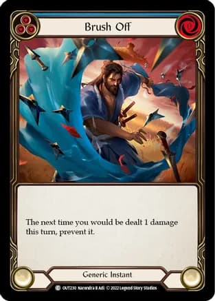 Brush Off (Blue) — Outsiders Flesh and Blood card by Narendra B Adi