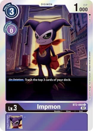 Impmon - BT2-068 (Alternate Art) — Starter Deck 14: Beelzemon Advanced Deck Set