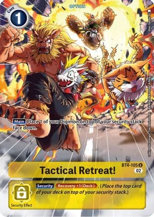 Tactical Retreat! (Alternate Art) — Starter Deck 14: Beelzemon Advanced Deck Set Digimon Card Game card by Shiki Sato