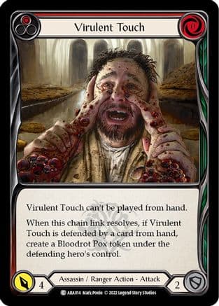 Virulent Touch (Red) — Blitz Deck: Outsiders - Arakni Flesh and Blood card by Mark Poole