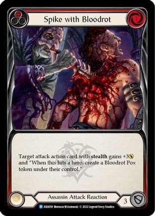 Spike with Bloodrot — Blitz Deck: Outsiders - Arakni Flesh and Blood card by Mateusz Winiarski