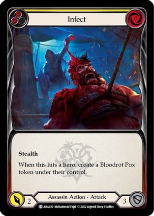 Infect (Yellow) — Blitz Deck: Outsiders - Arakni Flesh and Blood card by Muhammad Fajri