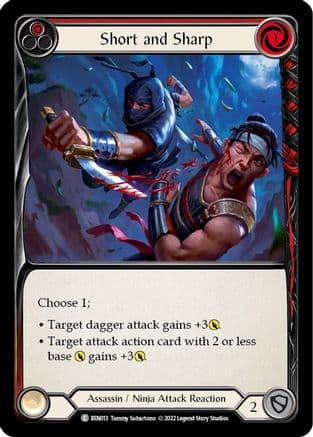 Short and Sharp (Red) — Blitz Deck: Outsiders - Benji Flesh and Blood card by Tommy Suharto