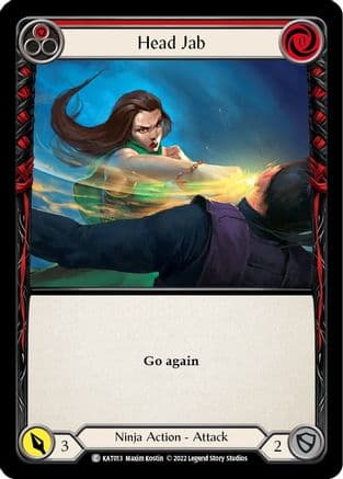 Head Jab (Red) — Blitz Deck: Outsiders - Katsu Flesh and Blood card by Maxim Kostin