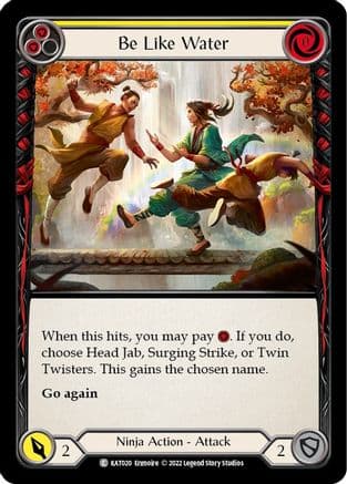 Be Like Water (Yellow) — Blitz Deck: Outsiders - Katsu Flesh and Blood card by Enmoire