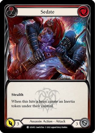 Sedate (Red) — Blitz Deck: Outsiders - Uzuri Flesh and Blood card by Saad Irfan