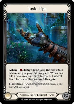 Toxic Tips — Blitz Deck: Outsiders - Riptide Flesh and Blood card by Shen Fei