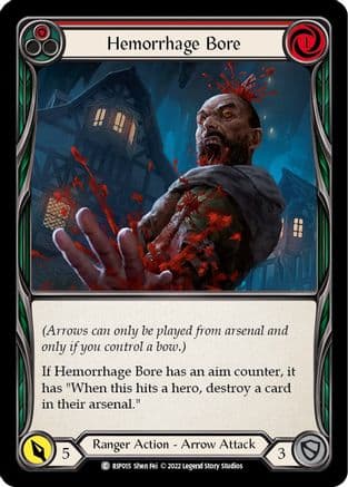 Hemorrhage Bore (Red) — Blitz Deck: Outsiders - Riptide Flesh and Blood card by Shen Fei