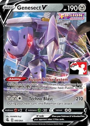 Genesect V - 185/264 — Prize Pack Series Cards Pokémon TCG card by PLANETA Tsuji