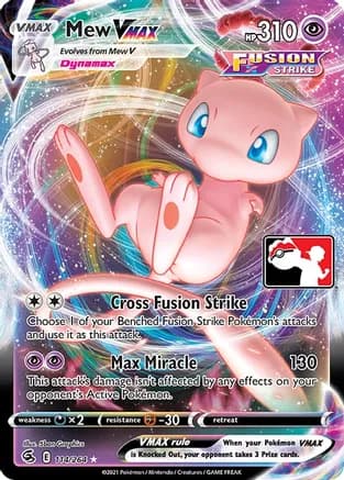 Mew VMAX - 114/264 — Prize Pack Series Cards