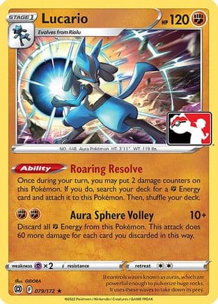 Lucario - 079/172 — Prize Pack Series Cards Pokémon TCG card by GIDORA