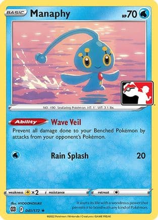 Manaphy - 041/172 — Prize Pack Series Cards Pokémon TCG card by HYOGONOSUKE