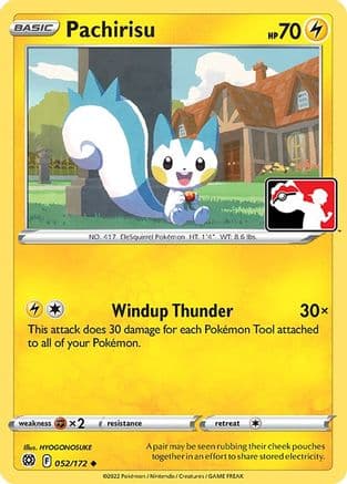 Pachirisu - 052/172 — Prize Pack Series Cards Pokémon TCG card by HYOGONOSUKE