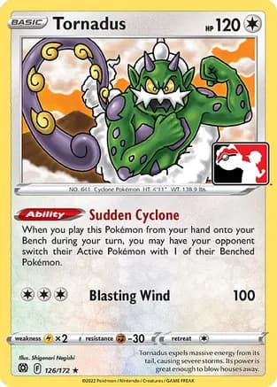 Tornadus - 126/172 — Prize Pack Series Cards Pokémon TCG card by Shigenori Negishi