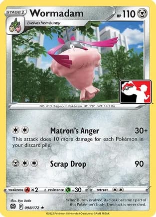 Wormadam - 098/172 — Prize Pack Series Cards Pokémon TCG card by Ryo Ueda