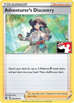 Adventurer's Discovery - 224/264 — Prize Pack Series Cards Pokémon TCG card by Taira Akitsu