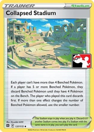 Collapsed Stadium - 137/172 — Prize Pack Series Cards Pokémon TCG card by Oswaldo KATO