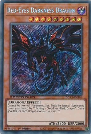 Red-Eyes Darkness Dragon (Secret Rare) — Speed Duel GX: Duelists of Shadows