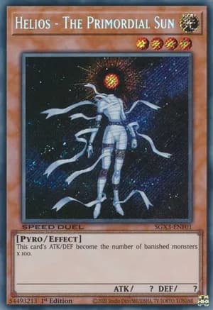 Helios - The Primordial Sun (Secret Rare) — Speed Duel GX: Duelists of Shadows