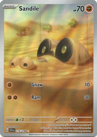 Sandile - 216/198 — SV01: Scarlet & Violet Base Set Pokémon TCG card by Nurikabe