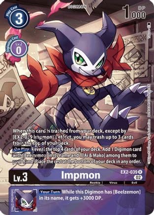 Impmon - EX2-039 (Alternate Art) — Starter Deck 14: Beelzemon Advanced Deck Set