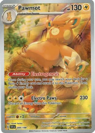 Pawmot - 209/198 — SV01: Scarlet & Violet Base Set Pokémon TCG card by Kouki Saitou