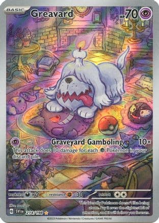 Greavard - 214/198 — SV01: Scarlet & Violet Base Set Pokémon TCG card by sowsow