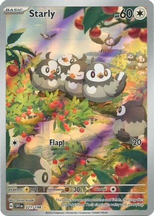 Starly - 221/198 — SV01: Scarlet & Violet Base Set Pokémon TCG card by saino misaki