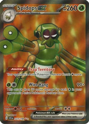 Spidops ex - 223/198 — SV01: Scarlet & Violet Base Set Pokémon TCG card by takuyoa