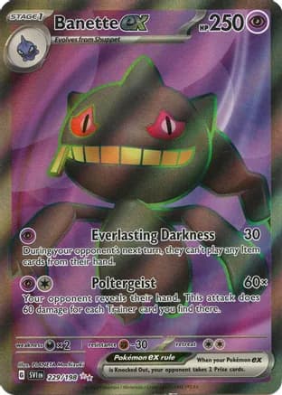 Banette ex - 229/198 — SV01: Scarlet & Violet Base Set Pokémon TCG card by PLANETA Mochizuki