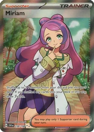Miriam - 238/198 — SV01: Scarlet & Violet Base Set Pokémon TCG card by Sanosuke Sakuma