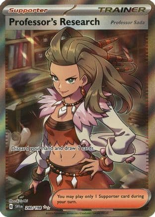 Professor's Research [Professor Sada] - 240/198 — SV01: Scarlet & Violet Base Set Pokémon TCG card by Professor Sada