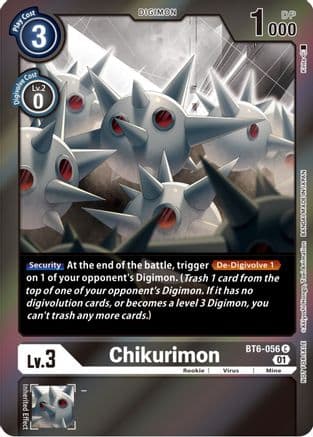 Chikurimon (Event Pack 4) — Double Diamond Digimon Card Game card by Akiyoshi Hongō, Bandai Inc. Made in Japan