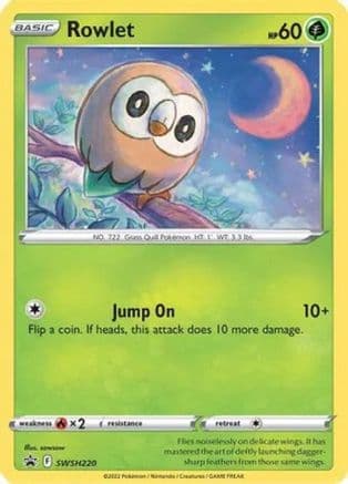 Rowlet - SWSH220 (Cosmos Holo) — Miscellaneous Cards & Products Pokémon TCG card by Unknown