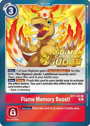 Flame Memory Boost! (Judge Pack 3) — Next Adventure