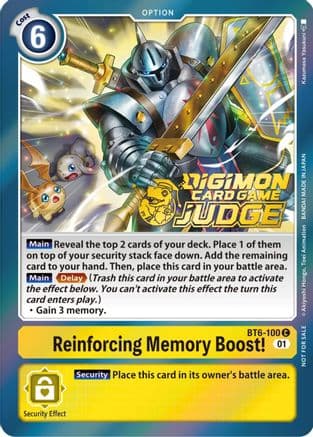 Reinforcing Memory Boost! (Judge Pack 3) — Double Diamond