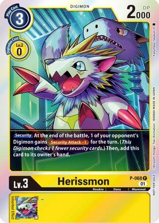 Herissmon - P-068 (Limited Card Pack) — Digimon Promotion Cards