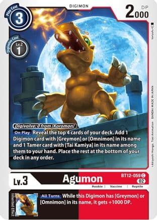 Agumon - BT12-059 — Across Time