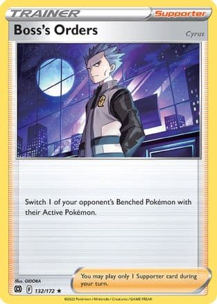 Boss's Orders (Cyrus) - 132/172 (Cosmos Holo) — Miscellaneous Cards & Products Pokémon TCG card by GIDORA