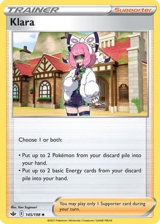 Klara - 145/198 (Cosmos Holo) — Miscellaneous Cards & Products Pokémon TCG card by Ken Sugimori
