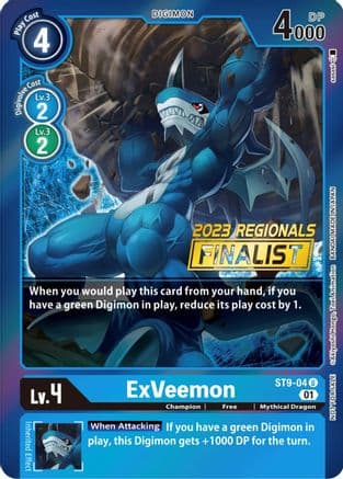 ExVeemon (2023 Regionals Finalist) — Digimon Card Game card