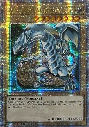 Blue-Eyes White Dragon (Quarter Century Secret Rare) — Yu-Gi-Oh! card