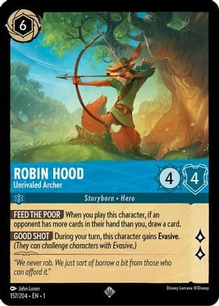 Robin Hood - Unrivaled Archer — The First Chapter Disney Lorcana card by John Loren