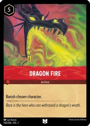 Dragon Fire — The First Chapter Disney Lorcana card by Luis Huerta