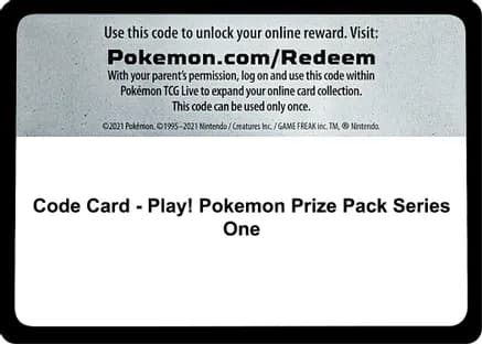 Code Card - Play! Pokemon Prize Pack Series One — Prize Pack Series Cards