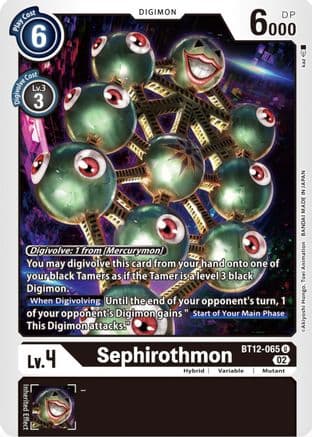 Sephirothmon — Across Time Digimon Card Game card by kaz